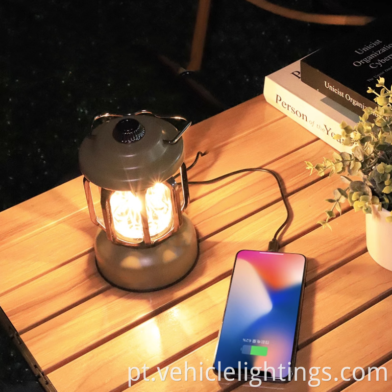 Luzes de acampamento de duração de bateria super longa ao ar livre